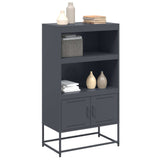 Buffet haut anthracite 68,5x38,5x123,5 cm acier