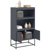 Buffet haut anthracite 68,5x38,5x123,5 cm acier