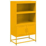 Buffet haut jaune moutarde 68,5x38,5x123,5 cm acier