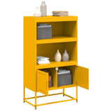 Buffet haut jaune moutarde 68,5x38,5x123,5 cm acier