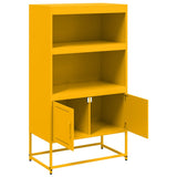 Buffet haut jaune moutarde 68,5x38,5x123,5 cm acier