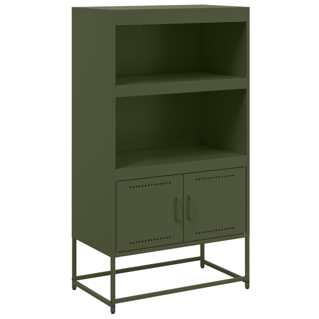 Buffet haut vert olive 68,5x38,5x123,5 cm acier