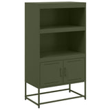 Buffet haut vert olive 68,5x38,5x123,5 cm acier