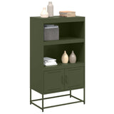 Buffet haut vert olive 68,5x38,5x123,5 cm acier