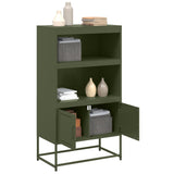 Buffet haut vert olive 68,5x38,5x123,5 cm acier