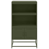 Buffet haut vert olive 68,5x38,5x123,5 cm acier