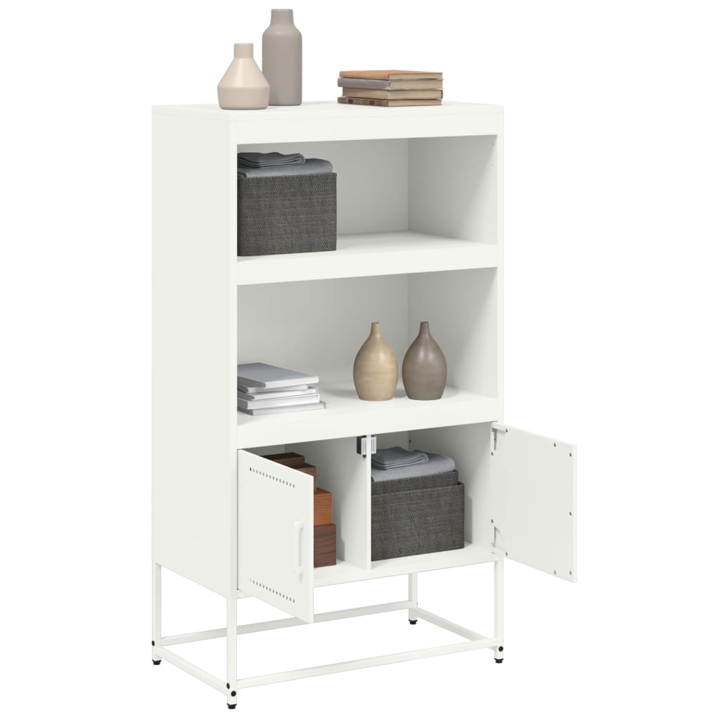 White high sideboard 68.5x38.5x123.5 cm steel