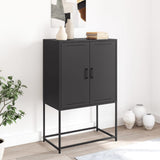 Buffet haut noir 68,5x38,5x107 cm acier