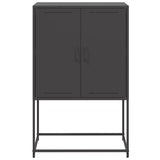 Buffet haut noir 68,5x38,5x107 cm acier