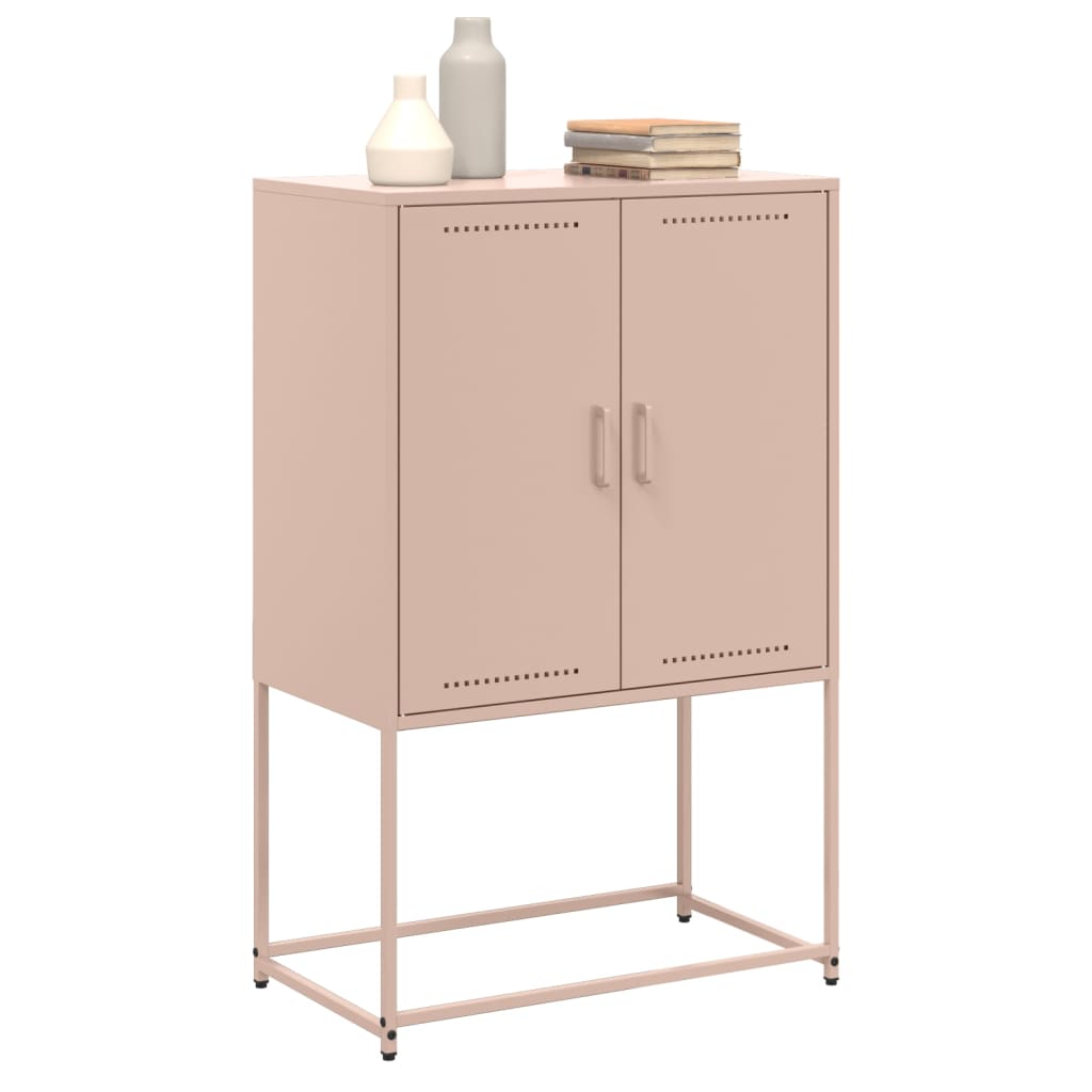 Buffet haut rose 68,5x38,5x107 cm acier