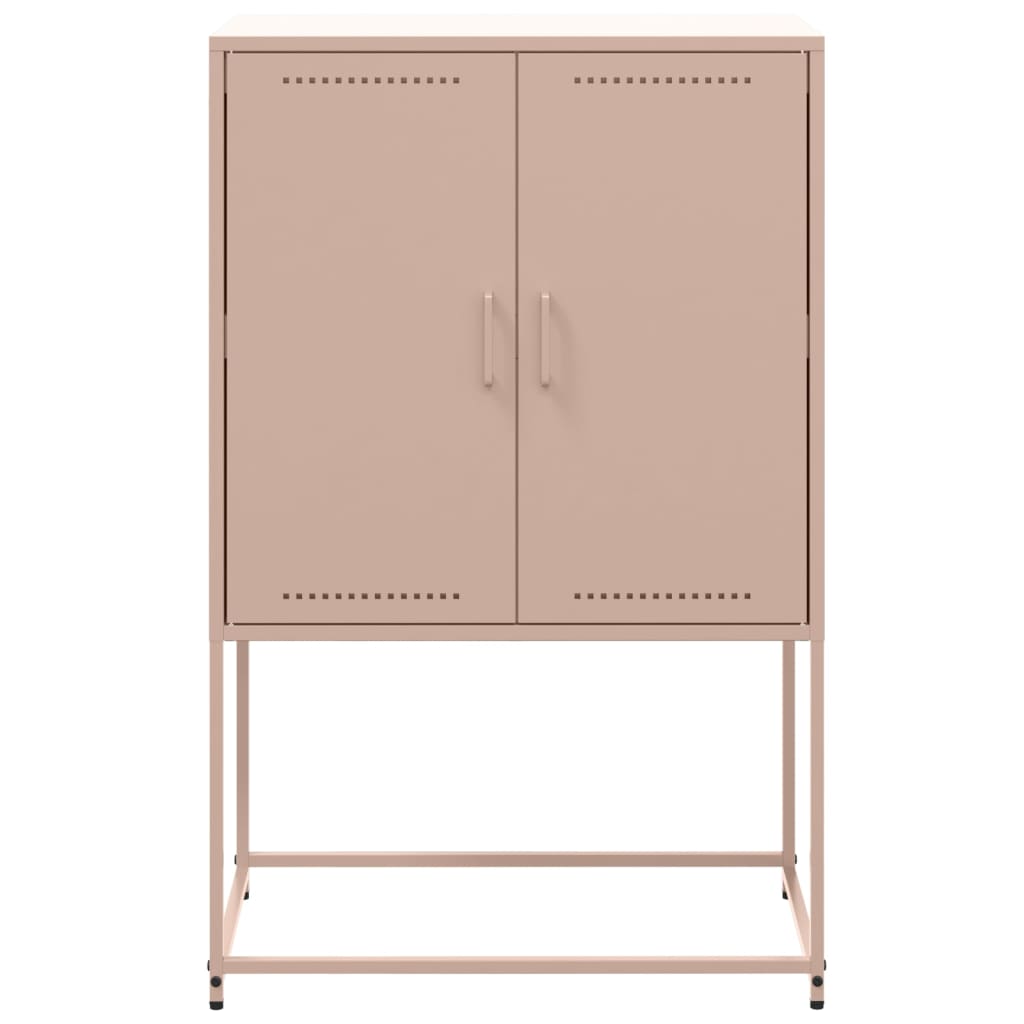 Buffet haut rose 68,5x38,5x107 cm acier