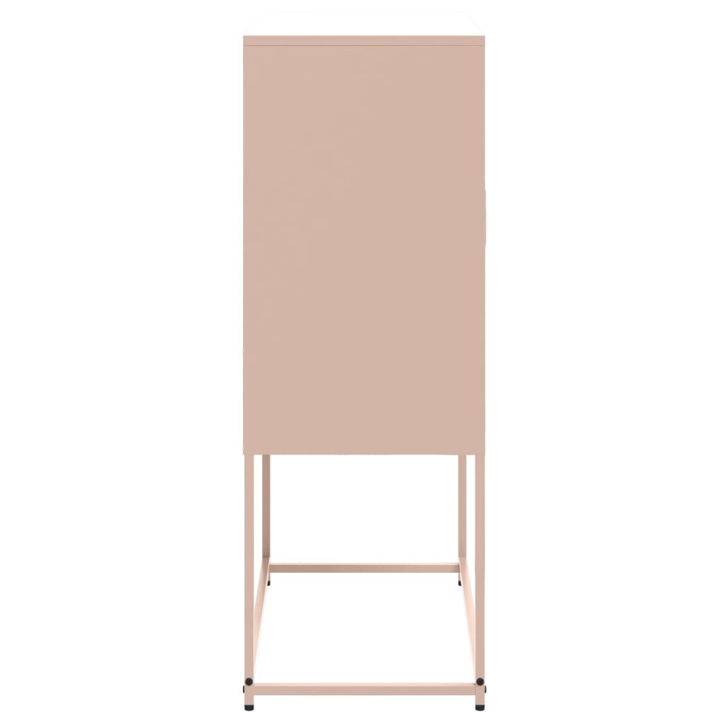 Buffet haut rose 68,5x38,5x107 cm acier