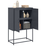 Buffet haut anthracite 68,5x38,5x107 cm acier