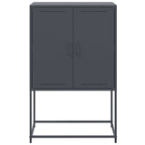 Buffet haut anthracite 68,5x38,5x107 cm acier