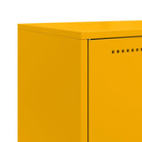 Mustard yellow high sideboard 68.5x38.5x107 cm steel