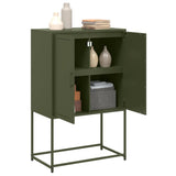 Buffet haut vert olive 68,5x38,5x107 cm acier