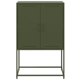 Buffet haut vert olive 68,5x38,5x107 cm acier