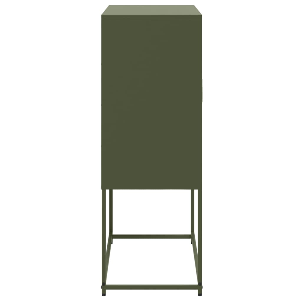 Buffet haut vert olive 68,5x38,5x107 cm acier