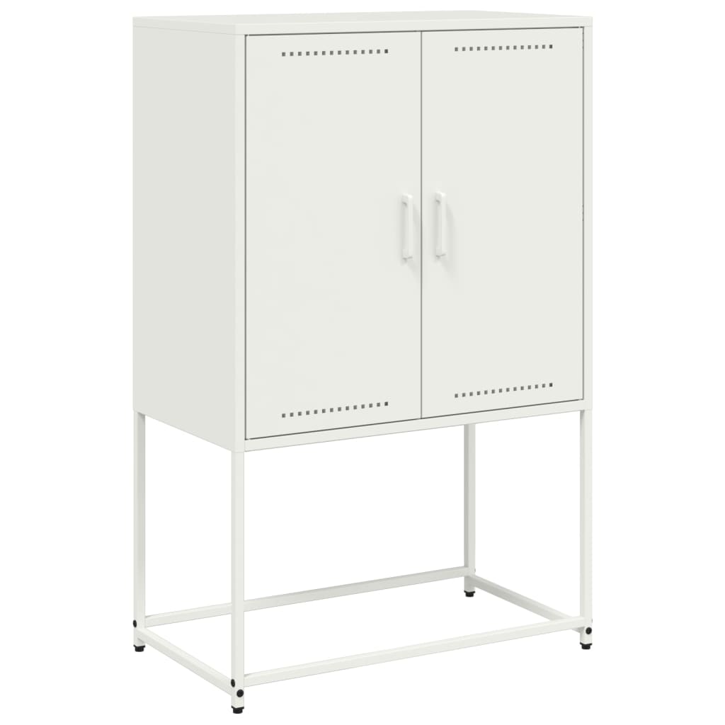 White high sideboard 68.5x38.5x107 cm steel