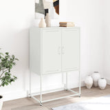 White high sideboard 68.5x38.5x107 cm steel