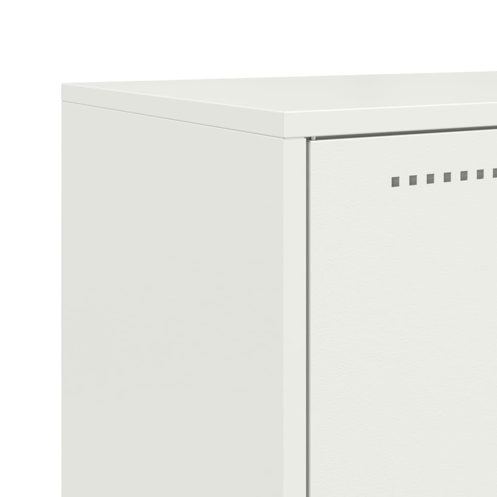 White high sideboard 68.5x38.5x107 cm steel