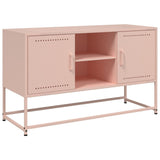 Meuble TV rose 100,5x39x60,5 cm acier