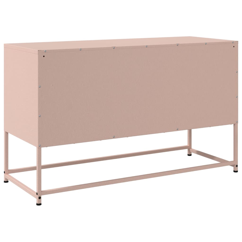 Meuble TV rose 100,5x39x60,5 cm acier