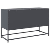 Meuble TV anthracite 100,5x39x60,5 cm acier