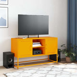 Meuble TV jaune moutarde 100,5x39x60,5 cm acier