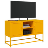 Meuble TV jaune moutarde 100,5x39x60,5 cm acier