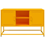 Meuble TV jaune moutarde 100,5x39x60,5 cm acier