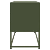 Meuble TV vert olive 100,5x39x60,5 cm acier