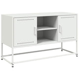 Meuble TV blanc 100,5x39x60,5 cm acier