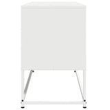 Meuble TV blanc 100,5x39x60,5 cm acier