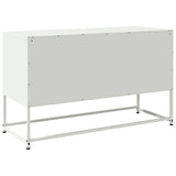 Meuble TV blanc 100,5x39x60,5 cm acier