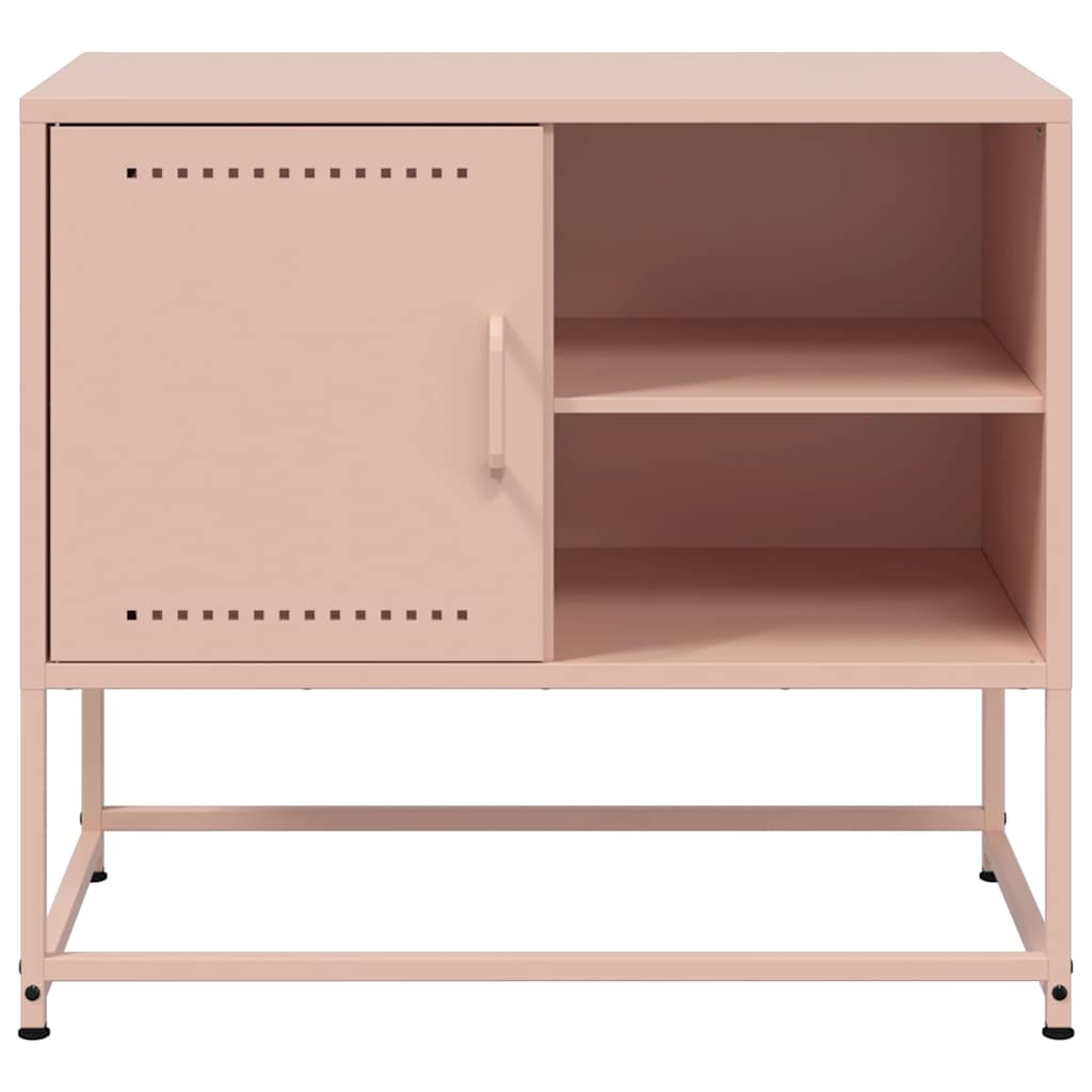 Meuble TV rose 68x39x60,5 cm acier