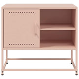 Meuble TV rose 68x39x60,5 cm acier