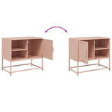 Meuble TV rose 68x39x60,5 cm acier