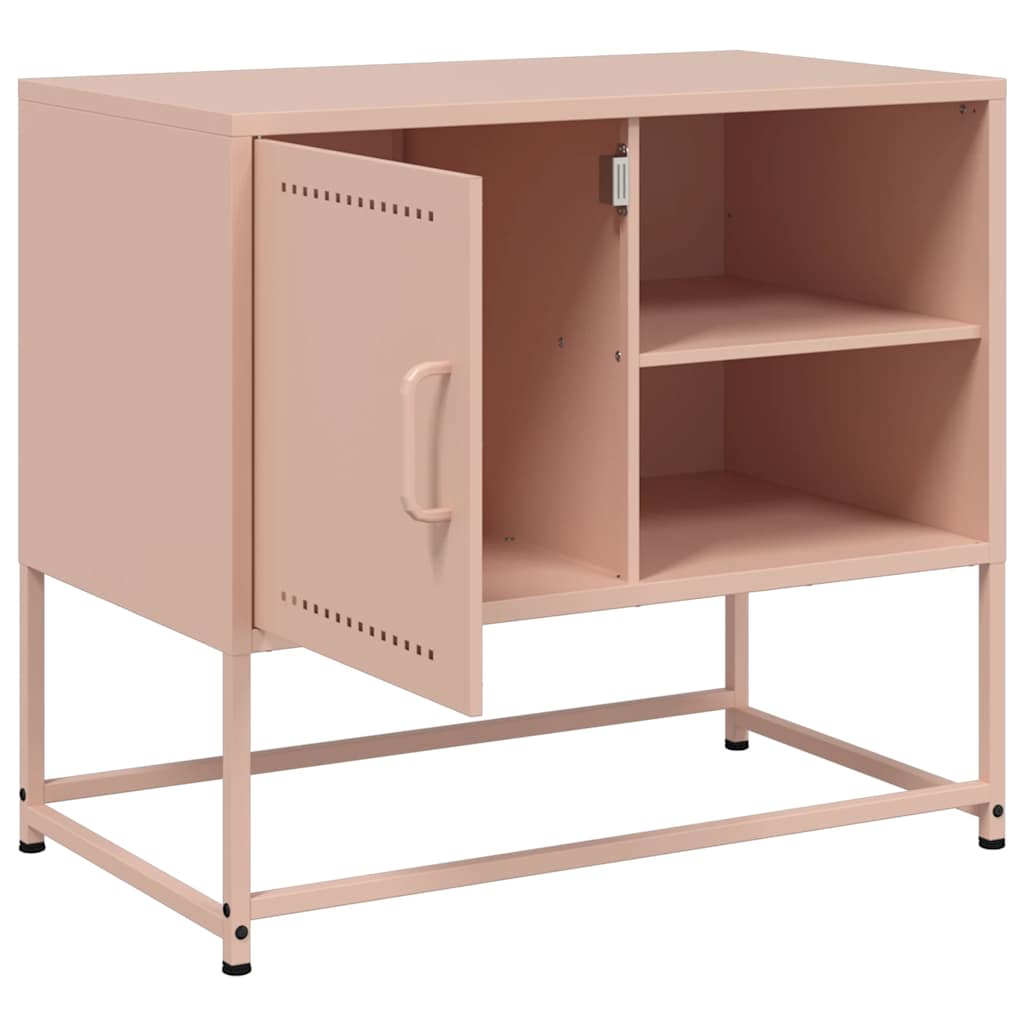 Meuble TV rose 68x39x60,5 cm acier