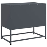 Meuble TV anthracite 68x39x60,5 cm acier