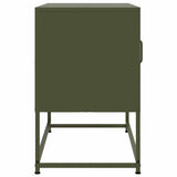 Meuble TV vert olive 68x39x60,5 cm acier