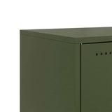 Meuble TV vert olive 68x39x60,5 cm acier