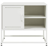 Meuble TV blanc 68x39x60,5 cm acier