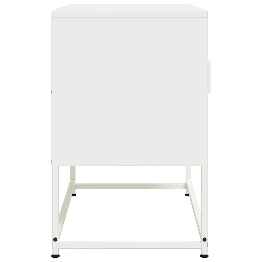 Meuble TV blanc 68x39x60,5 cm acier