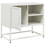 Meuble TV blanc 68x39x60,5 cm acier