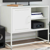 Meuble TV blanc 68x39x60,5 cm acier