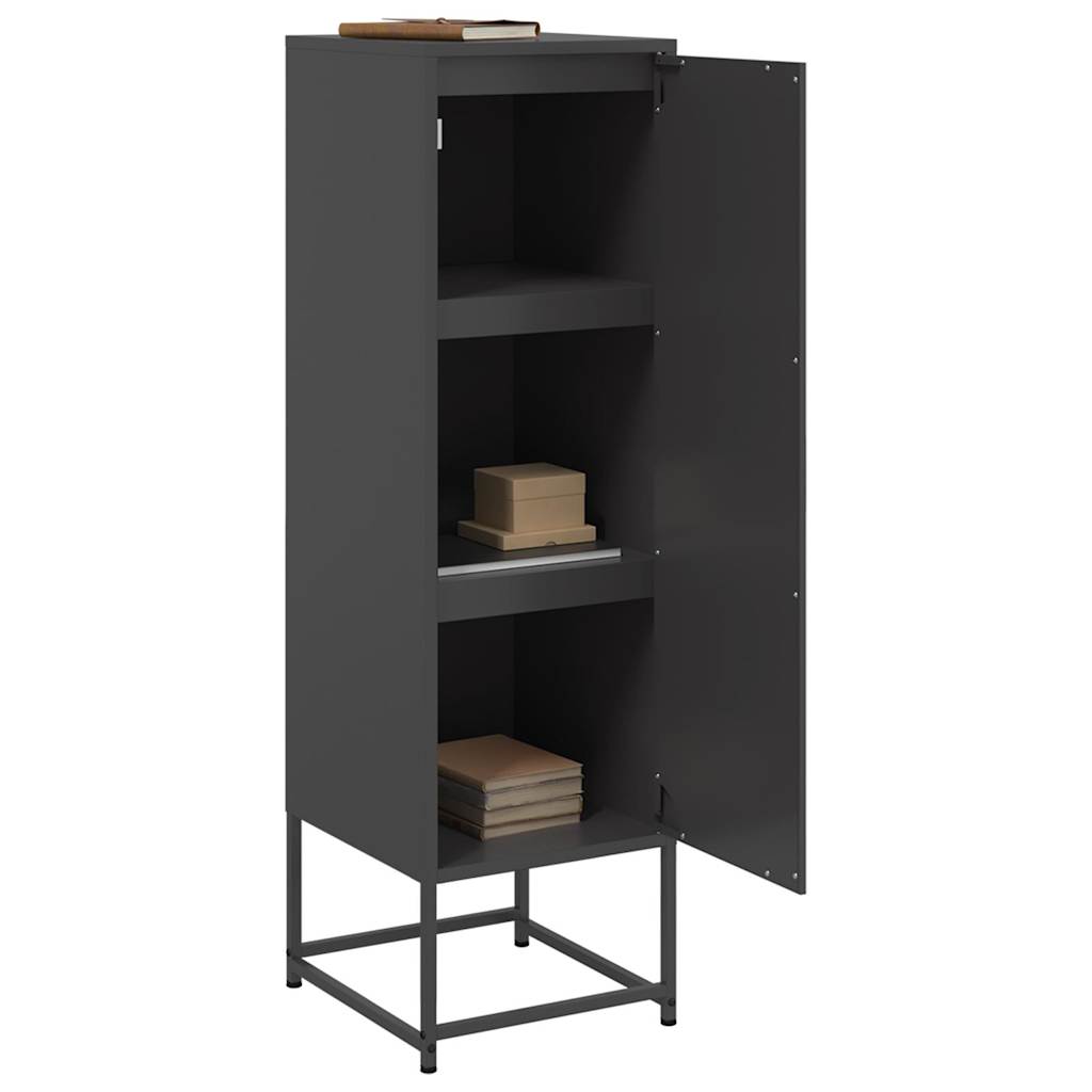 Buffet haut noir 36x39x123 cm acier