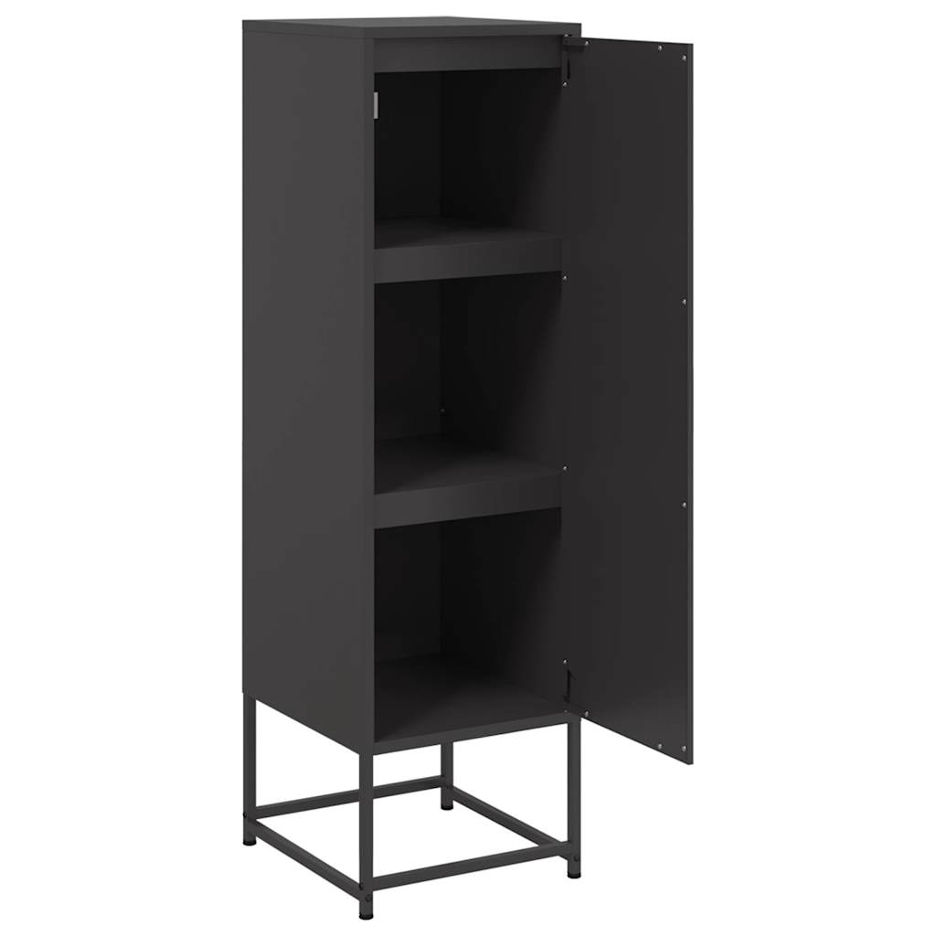 Buffet haut noir 36x39x123 cm acier