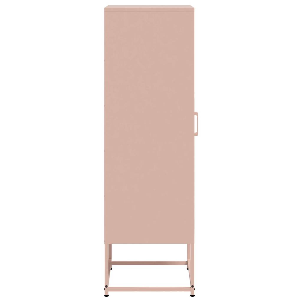 Buffet haut rose 36x39x123 cm acier