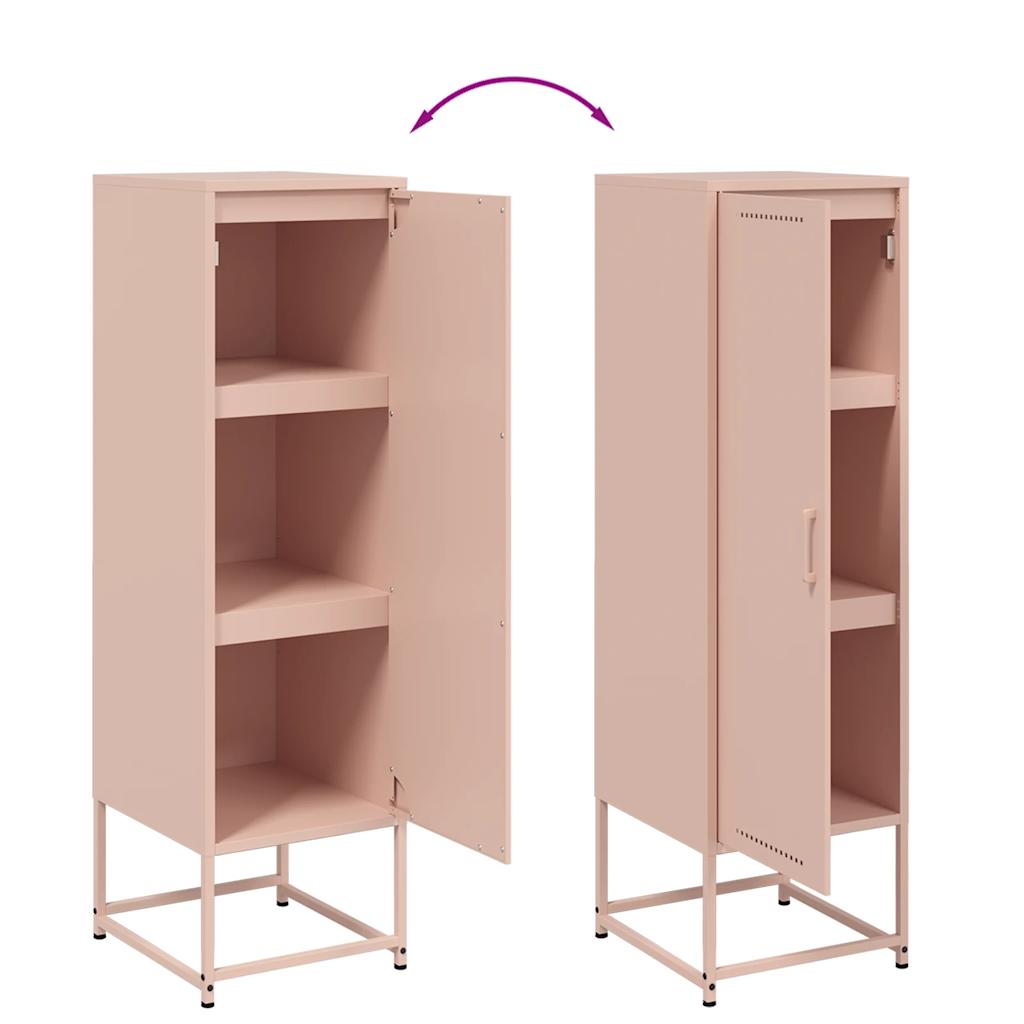 Buffet haut rose 36x39x123 cm acier